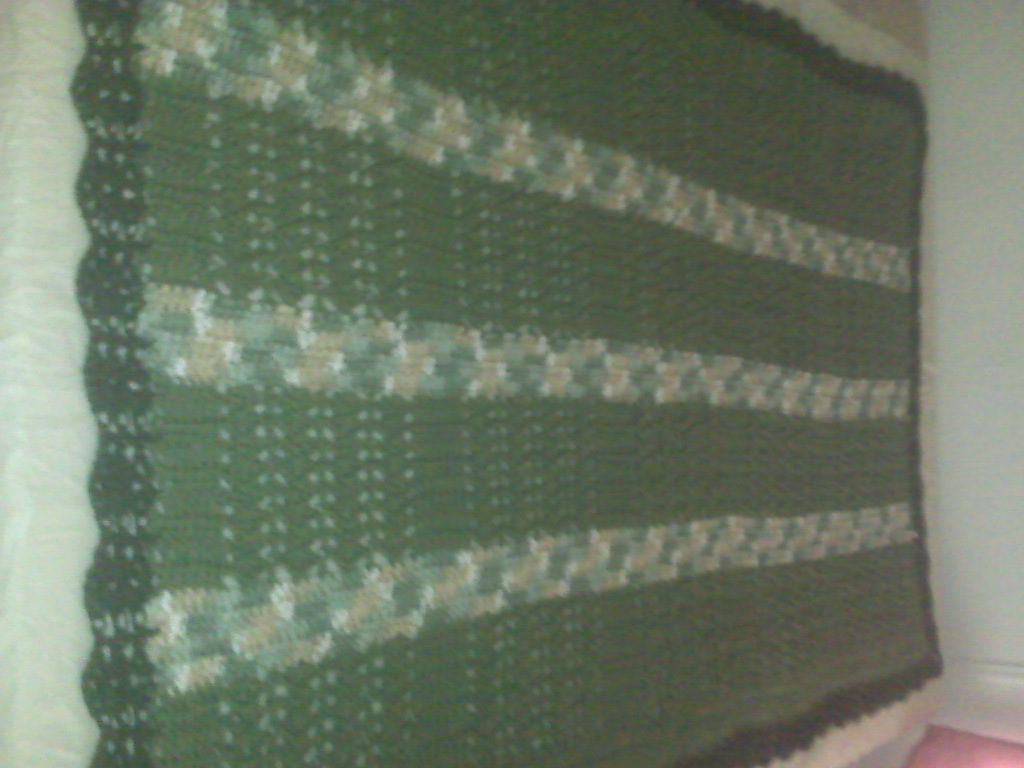 Queen-Sized Military Hand-Crochet Blanket