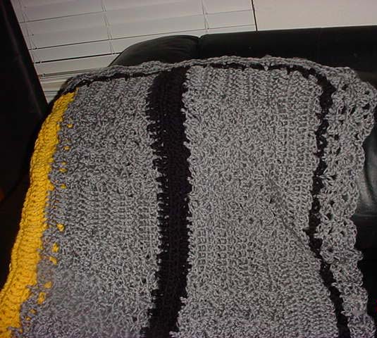 William West Point U.S. Army hand crochet blanket